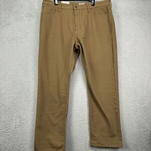 Weatherproof Vintage Fleece Lined Canvas Pants Mens 40X30 Tan Khakis Stretch NEW